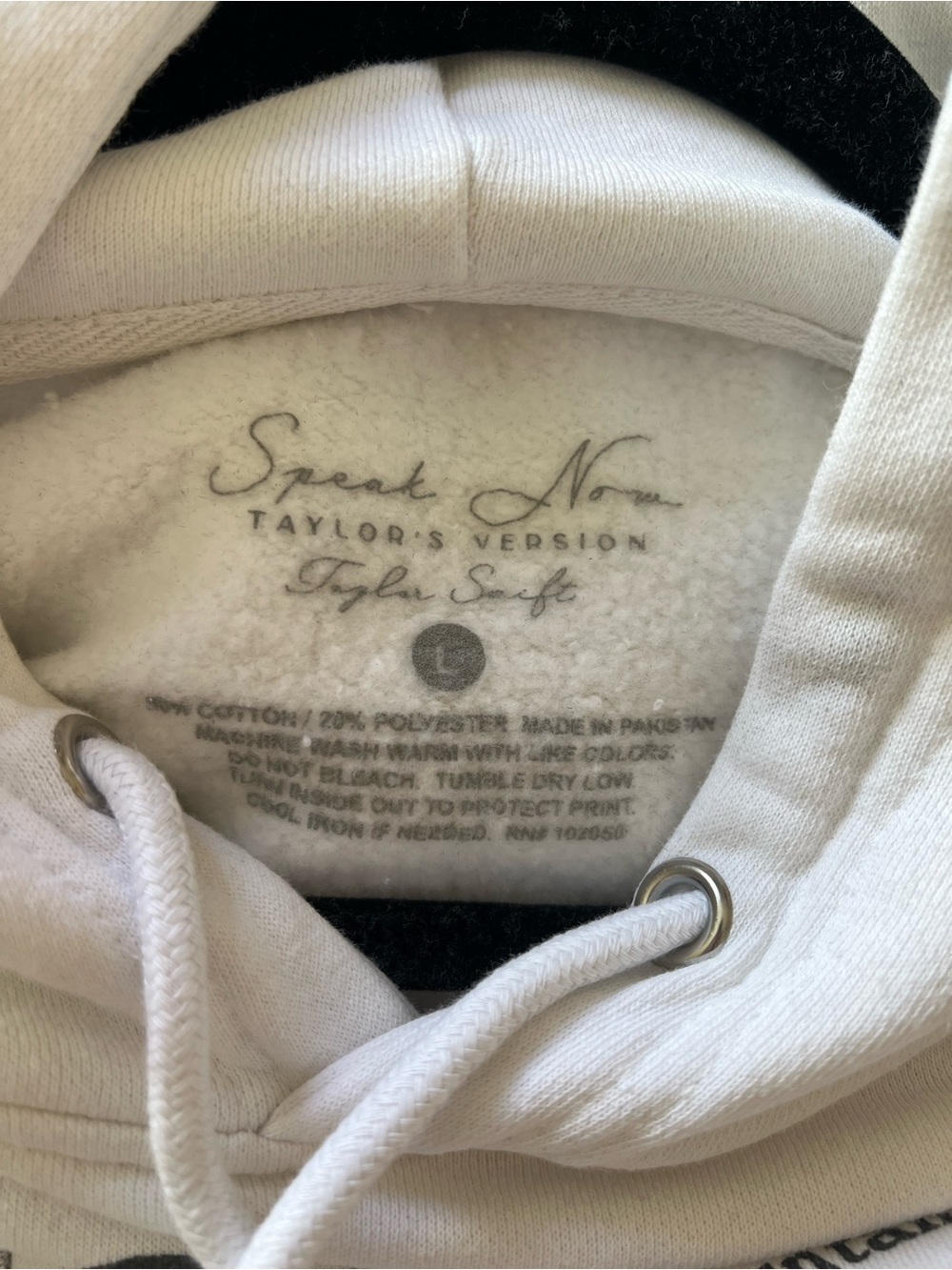 Taylor Swift White Hoodie with Black Dragon Graphic - Picture 3 of 3